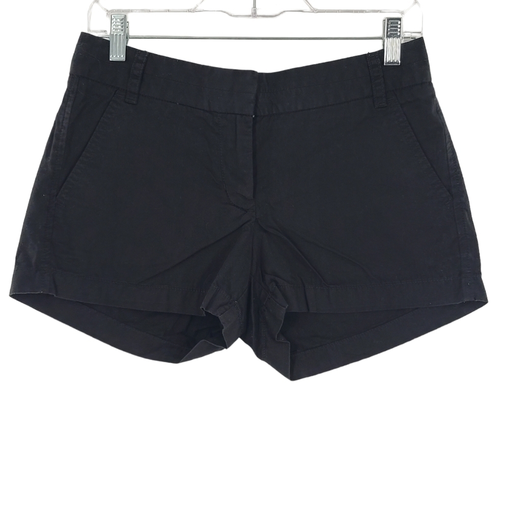 J Crew Chino Broken In Black Casual 100% Cotton Shorts Sz